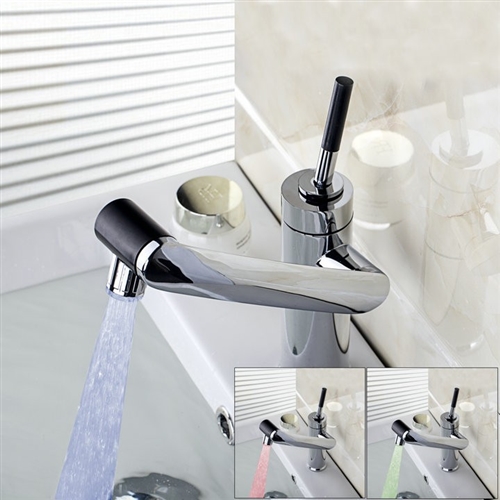 Juno LED Light Swivel Single Handle All Around Rotate Faucet